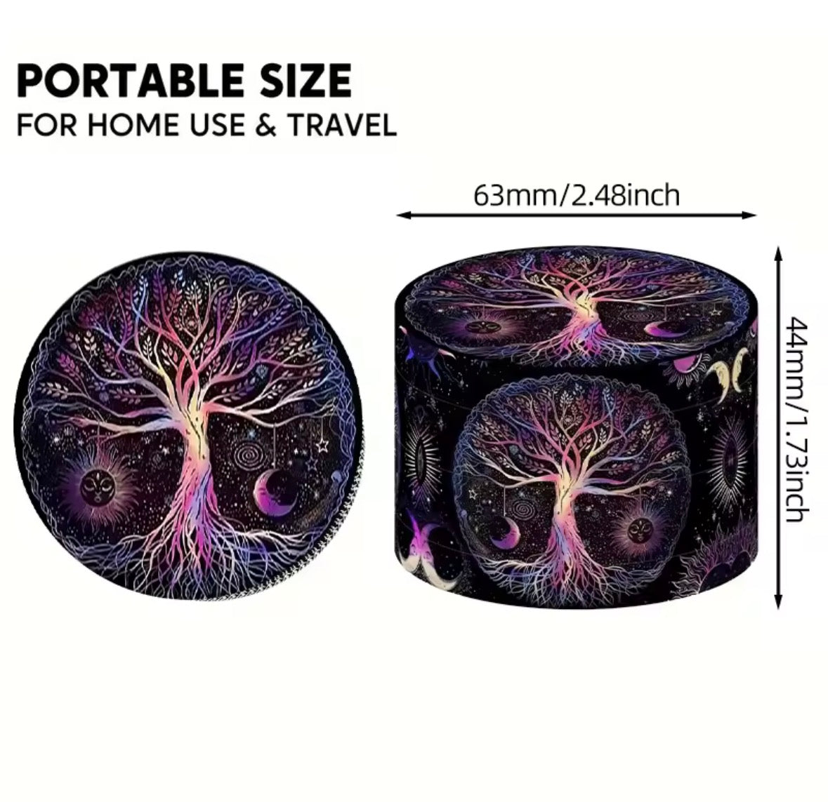 63mm Grinder Schwarz/Baum